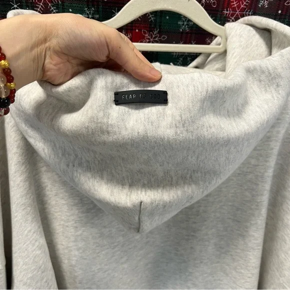 Fear Of God Thick White Hooded Sweatshirt